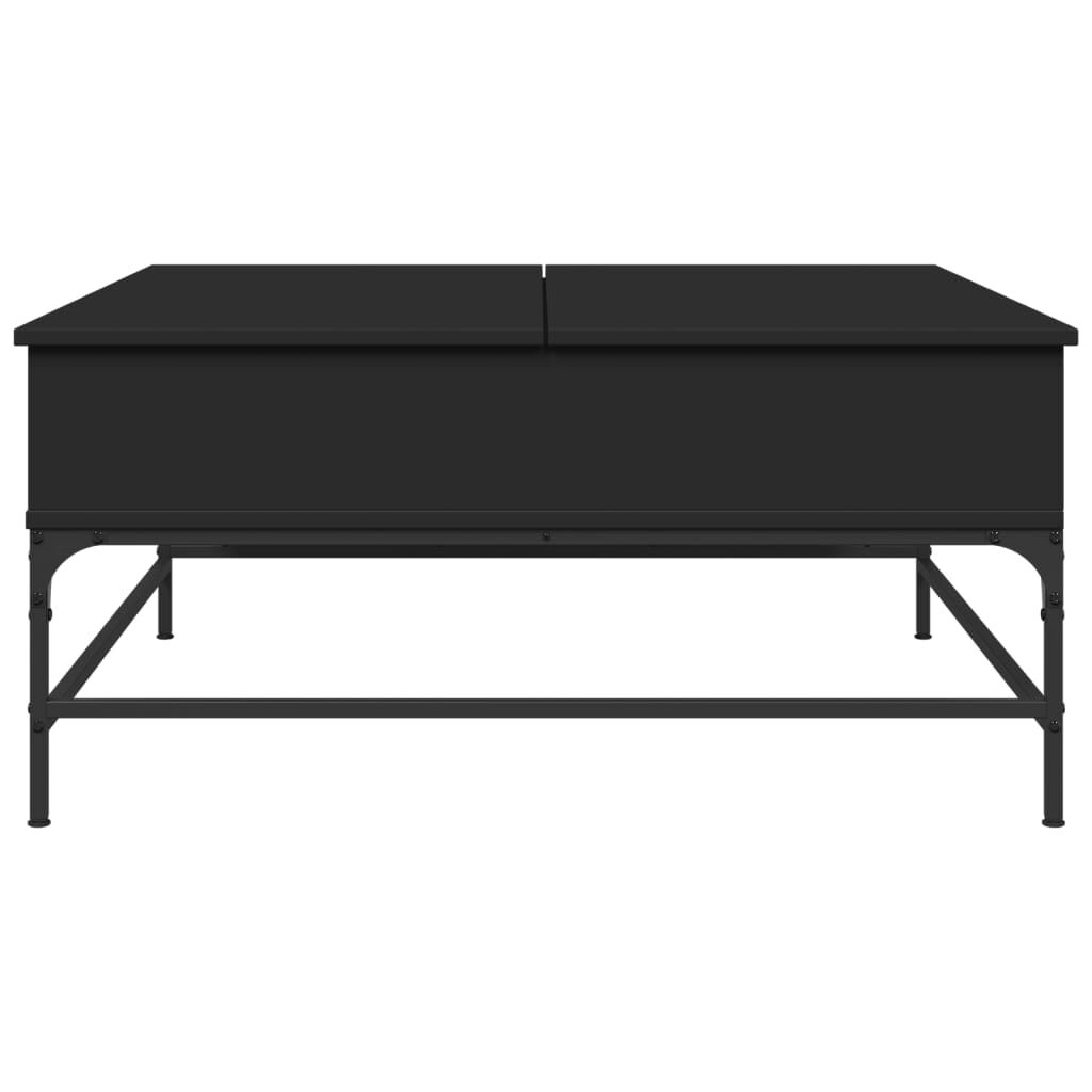 vidaXL Τραπεζάκι Σαλονιού Μαύρο 95x95x45εκ. Επεξεργασμένο Ξύλο+Μέταλλο