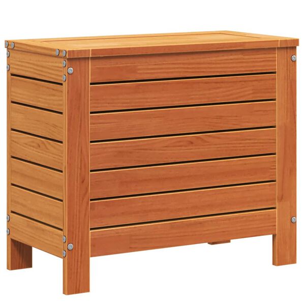 vidaXL Υποπόδιο Κήπου Καφέ Κεριού 62x31,5x52 εκ. Μασίφ Ξύλο Πεύκου