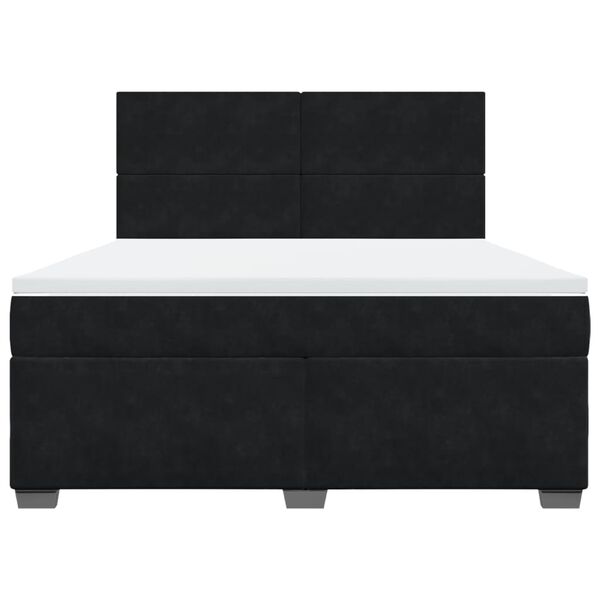 vidaXL &Kappa;&rho;&epsilon;&beta;ά&tau;&iota; Boxspring &mu;&epsilon; &Sigma;&tau;&rho;ώ&mu;&alpha; &Mu;&alpha;ύ&rho;&omicron; 180x200 &epsilon;&kappa;. &Beta;&epsilon;&lambda;&omicron;ύ&delta;&iota;&nu;&omicron;