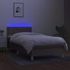 vidaXL &Kappa;&rho;&epsilon;&beta;ά&tau;&iota; Boxspring &mu;&epsilon; &Sigma;&tau;&rho;ώ&mu;&alpha; & LED Taupe 90x190 &epsilon;&kappa;. &Upsilon;&phi;&alpha;&sigma;&mu;ά&tau;&iota;&nu;&omicron;