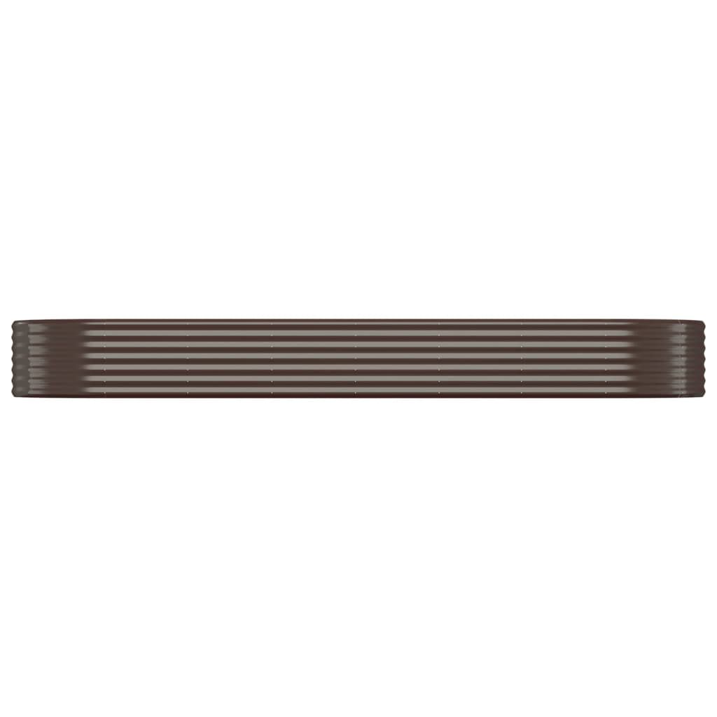 vidaXL Ζαρντινιέρα Καφέ 322x100x36 εκ. Ατσάλι με Ηλεκτρ. Βαφή Πούδρας