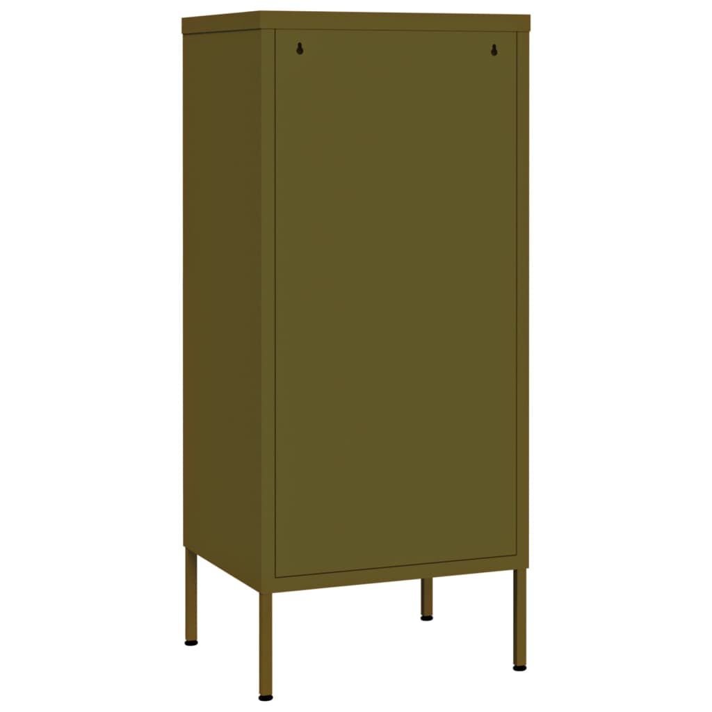 vidaXL Ντουλάπι Αποθήκευσης Πράσινο Λαδί 42,5x35x101,5 εκ. από Ατσάλι