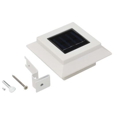 vidaXL Φωτιστικά Εξωτ. Χώρου Ηλιακά 6 τεμ. LED Τετράγωνα Λευκά 12 εκ.