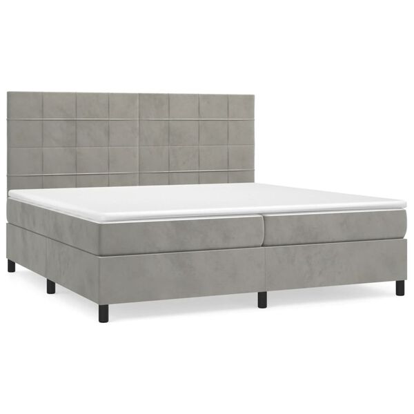 vidaXL &Kappa;&rho;&epsilon;&beta;ά&tau;&iota; Boxspring &mu;&epsilon; &Sigma;&tau;&rho;ώ&mu;&alpha; &Alpha;&nu;&omicron;&iota;&chi;&tau;ό &Gamma;&kappa;&rho;&iota; 200x200 &epsilon;&kappa;. &Beta;&epsilon;&lambda;&omicron;ύ&delta;&iota;&nu;&omicron;