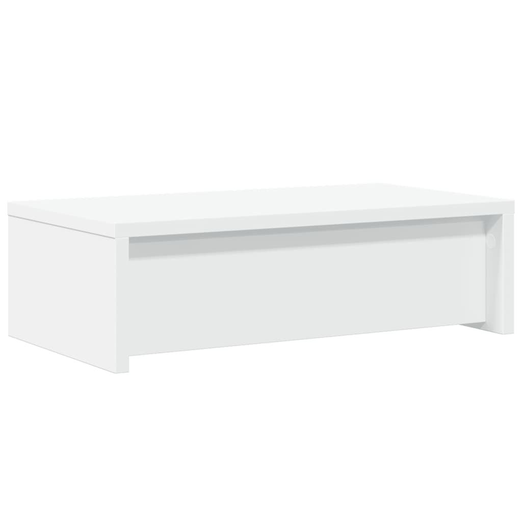 vidaXL Βάση Οθόνης με Συρτάρια Λευκή 50x27x15 εκ. Επεξεργασμένο Ξύλο