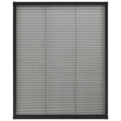 vidaXL Σήτα Παραθύρου Πλισέ Ανθρακί 80 x 100 εκ. από Αλουμίνιο