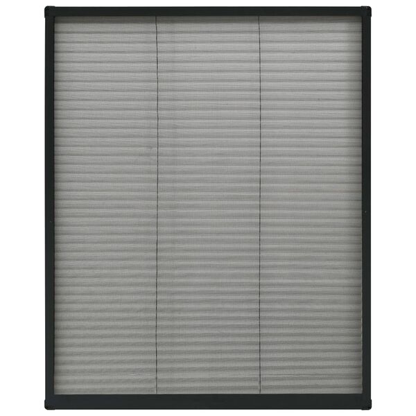 vidaXL Σήτα Παραθύρου Πλισέ Ανθρακί 80 x 100 εκ. από Αλουμίνιο