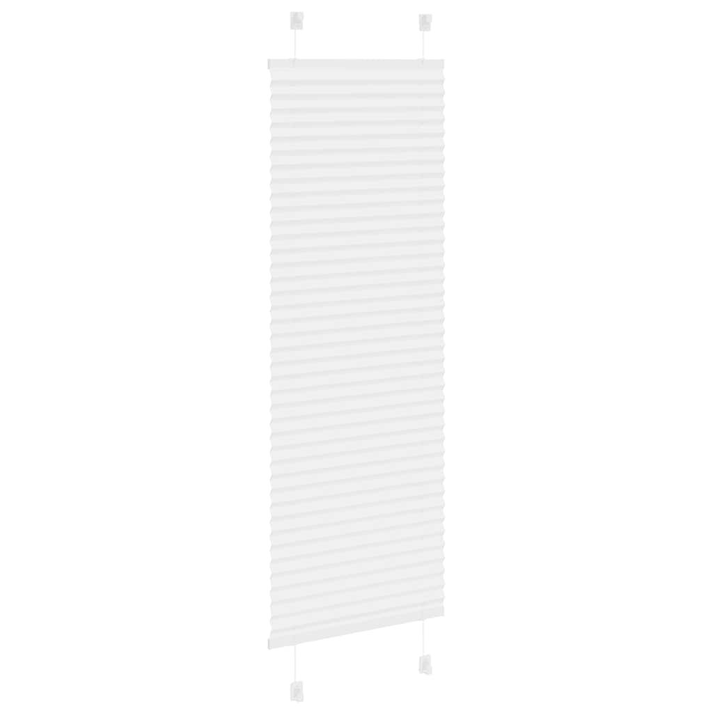 vidaXL Πλισέ περσίδα Λευκό 45x150 cm Πλάτος υφάσματος 44,4 cm