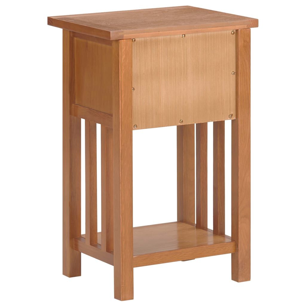 vidaXL Τραπεζάκι Βοηθητικό με Συρτάρι 35x27x55 εκ. Μασίφ Ξύλο Δρυός