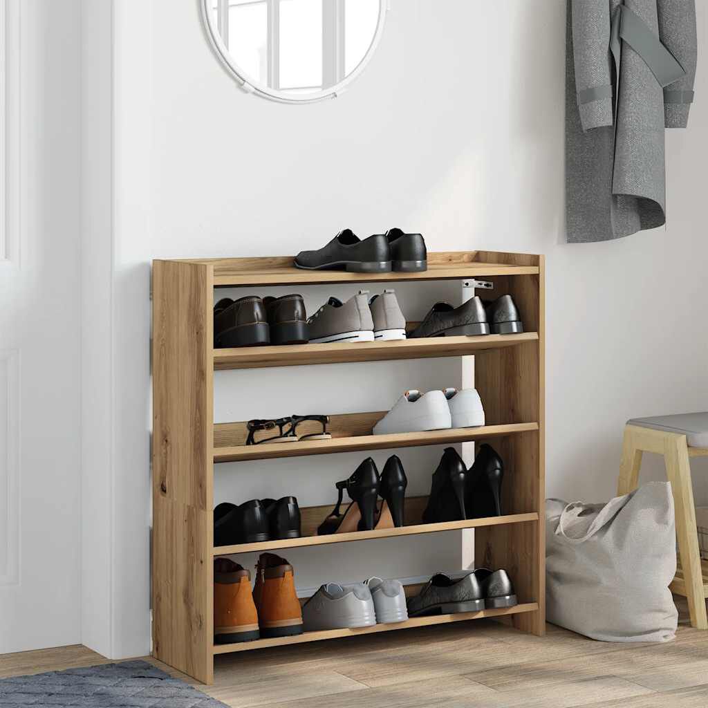 Ράφι παπουτσιών vidaXL Artisan Oak 80x25x81 cm Κατασκευασμένο ξύλο