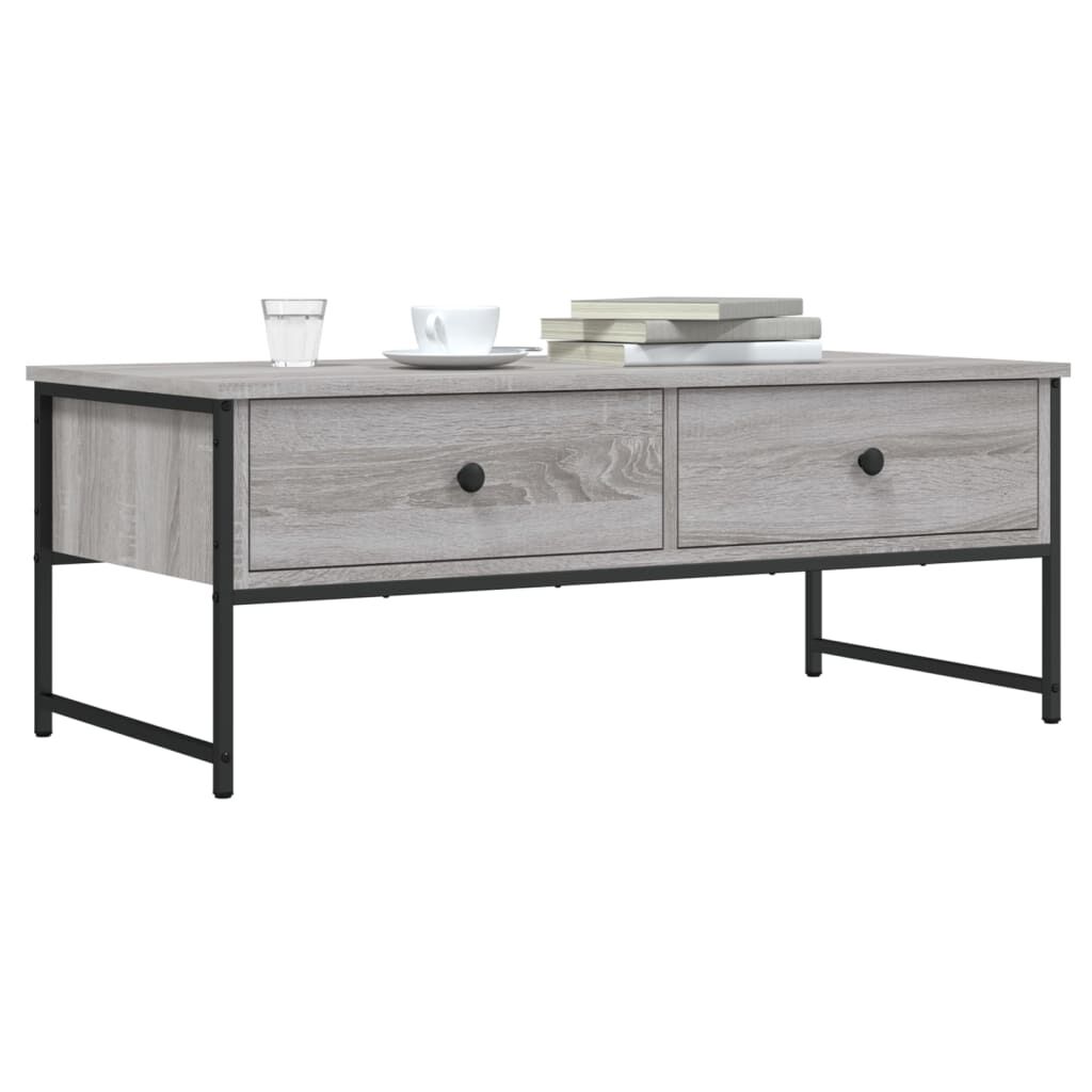 vidaXL Τραπεζάκι Σαλονιού Γκρι Sonoma 101x49x39,5 εκ. Επεξεργ. Ξύλο