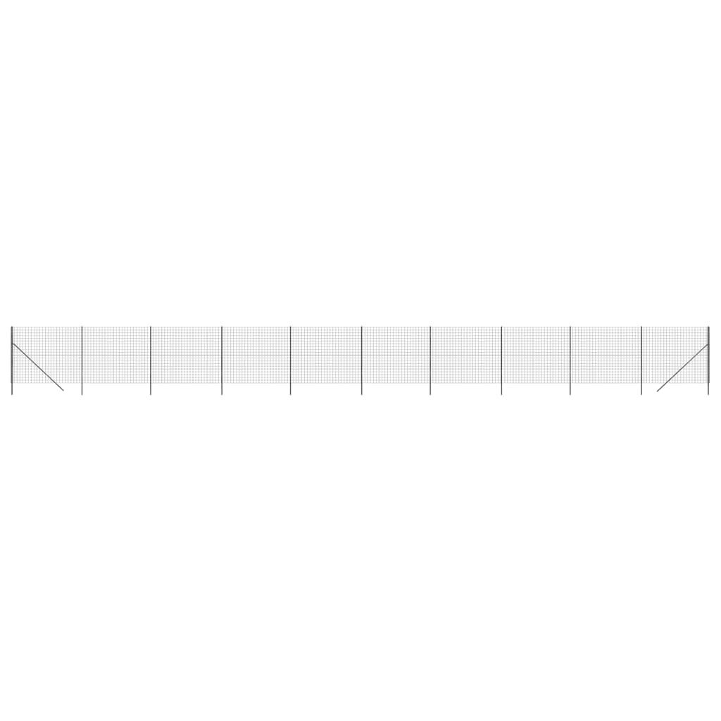 vidaXL Συρματόπλεγμα Περίφραξης Ανθρακί 1,8x25 μ. Γαλβανισμένο Ατσάλι