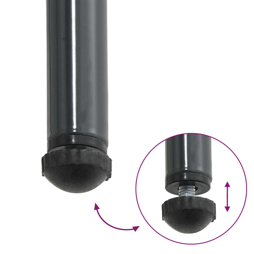 vidaXL Σέτ φαγητού για κήπο 3 pcs Μαύρο, Ανθρακί 35 x 35 x 45 εκ