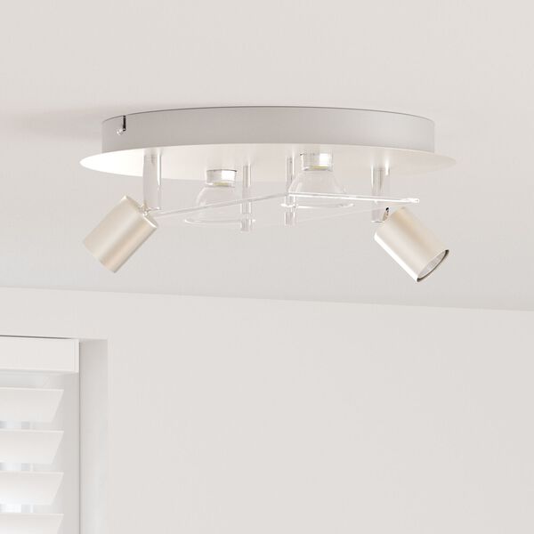 vidaXL Σποτ οροφής Ασημί 29 x 29 x 11 εκ Χάλυβας και γυαλί