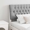 vidaXL Ταπετσαρισμένο κεφαλάρι Ανοιχτό γκρι 200 cm