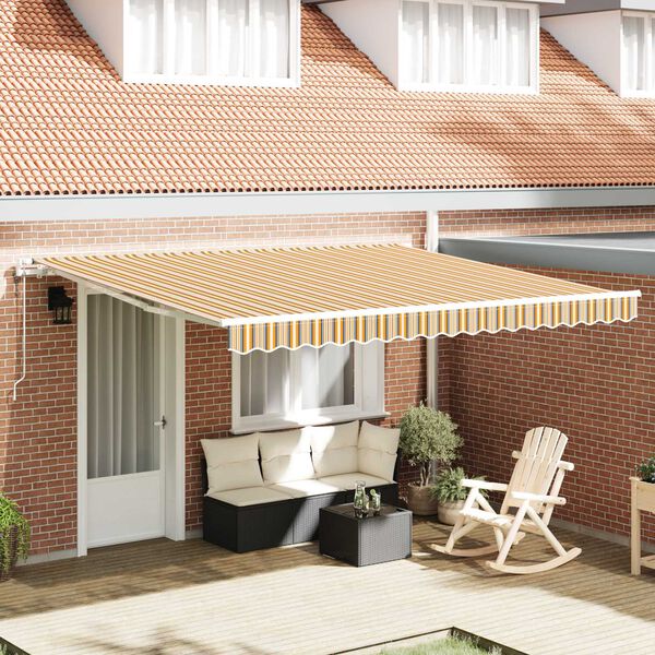 vidaXL Αναδιπλούμενη Τέντα Πολλών Χρωμάτων 400x350 cm
