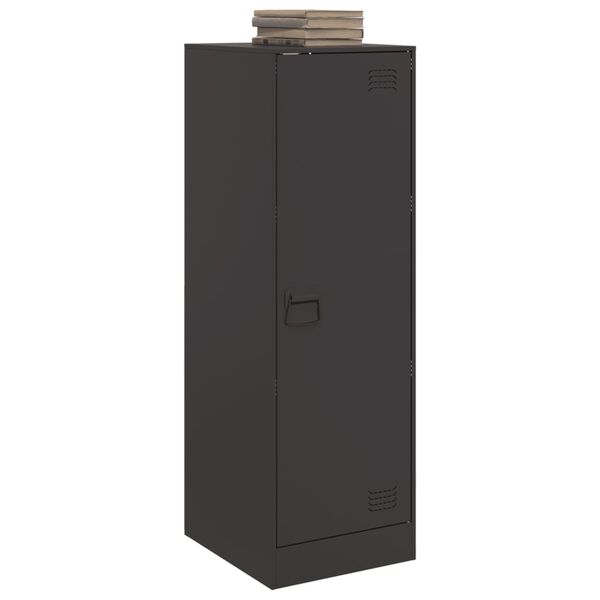 vidaXL Ντουλάπι Μαύρο 34,5x39x107 εκ. από Ατσάλι
