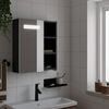 vidaXL Καθρέφτης Μπάνιου με Ντουλάπι & LED Μαύρο 45 x 13 x 52 εκ.