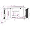 vidaXL Μπουφές Λευκός 105 x 30 x 60 εκ. Μασίφ Πεύκο & Φυσικό Ρατάν