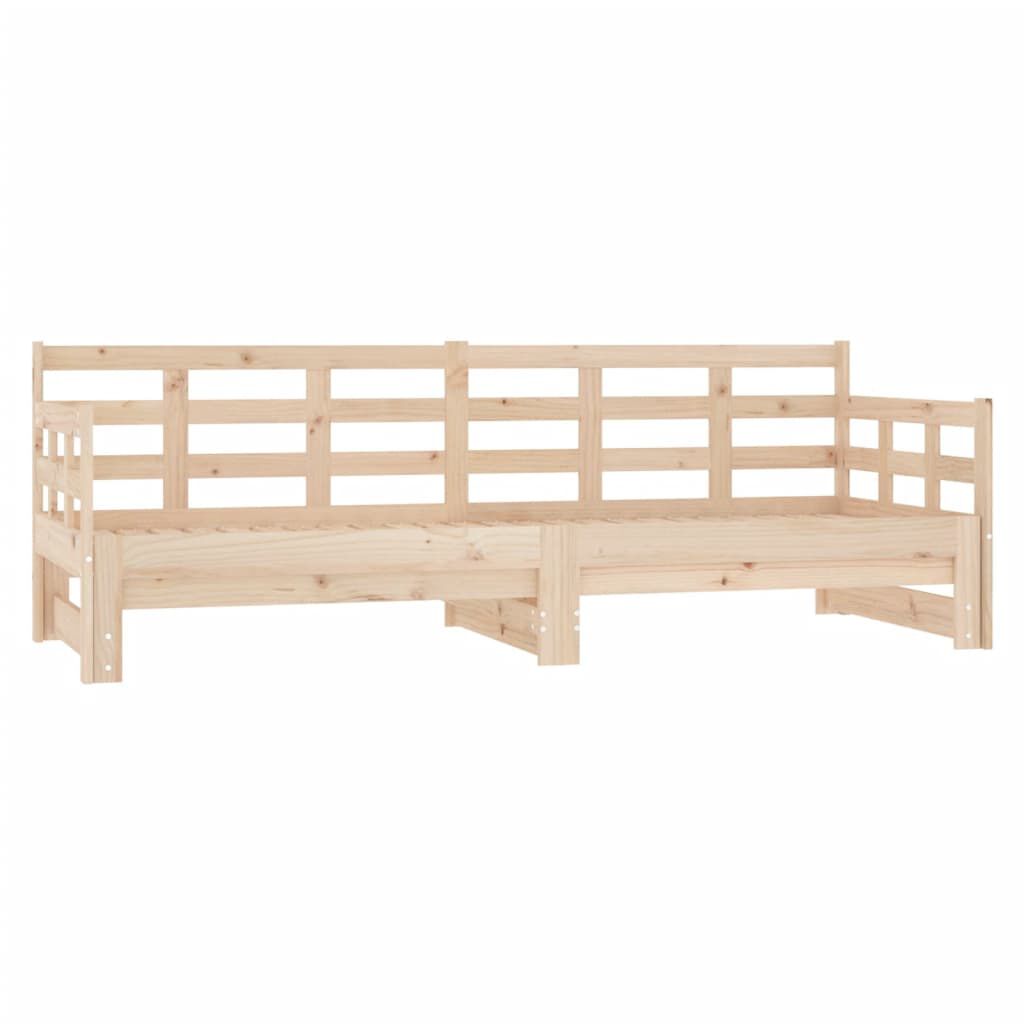 vidaXL Καναπές Κρεβάτι Συρόμενος 2x(90x200) εκ. από Μασίφ Πεύκο