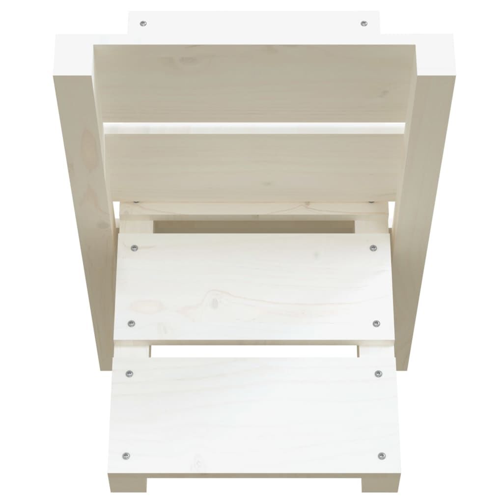 vidaXL Ξυλοθήκη Λευκή 47 x 39,5 x 48 εκ. από Μασίφ Ξύλο Πεύκου