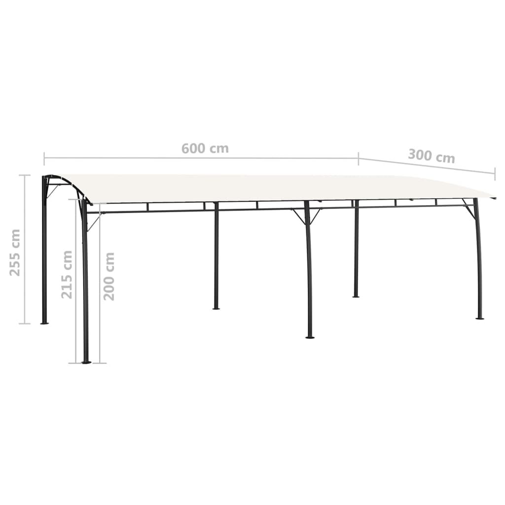 vidaXL Τεντοπέργκολα Κήπου Κρεμ 6 x 3 x 2,55 μ.