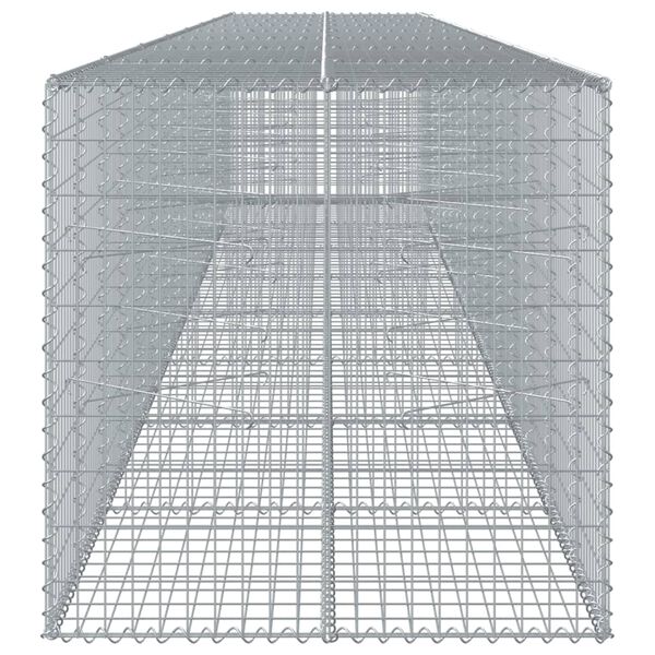 vidaXL Συρματοκιβώτιο με Κάλυμμα 800x100x100εκ από Γαλβανισμένο Χάλυβα