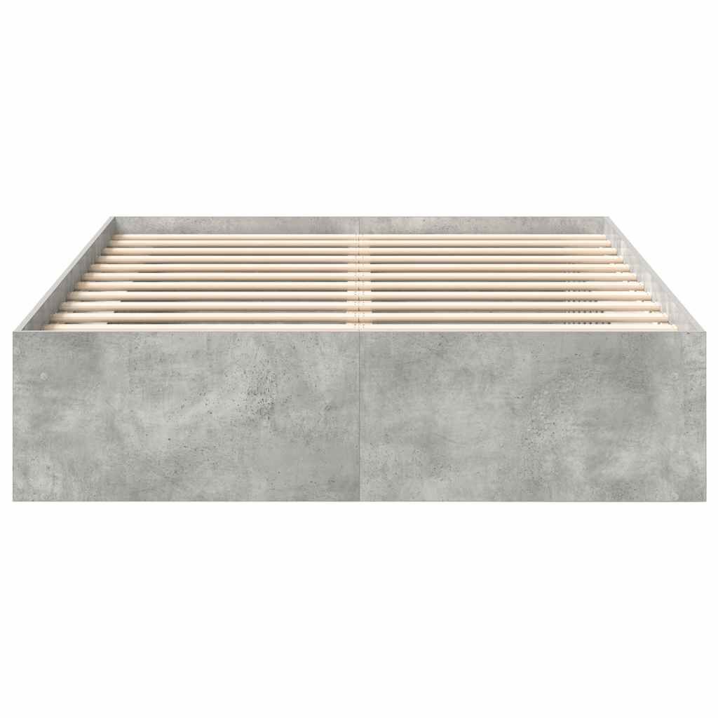 vidaXL Πλαίσιο Κρεβατιού Γκρι Σκυροδέματος 140x200 εκ.
