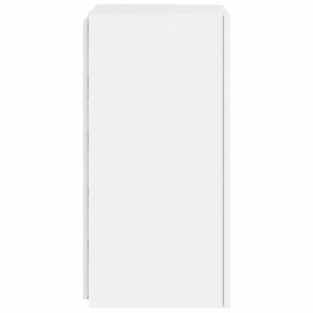 vidaXL Έπιπλα Τοίχου Τηλεόρασης με LED 2 Τεμ. Λευκά 30,5x35x70 εκ.