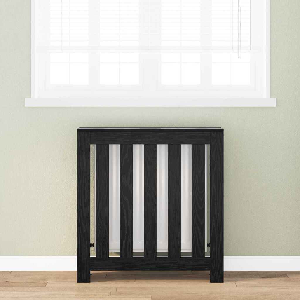 vidaXL Καλύμμα καυστήρα Μαύρη Δρυ 78x20x82 εκ. Επεξεργασμένο ξύλο