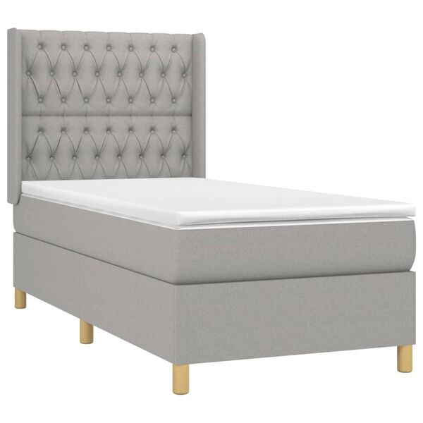 vidaXL &Kappa;&rho;&epsilon;&beta;ά&tau;&iota; Boxspring &mu;&epsilon; &Sigma;&tau;&rho;ώ&mu;&alpha; &Alpha;&nu;&omicron;&iota;&chi;&tau;ό &Gamma;&kappa;&rho;&iota; 90x190 &epsilon;&kappa;. &Upsilon;&phi;&alpha;&sigma;&mu;ά&tau;&iota;&nu;&omicron;