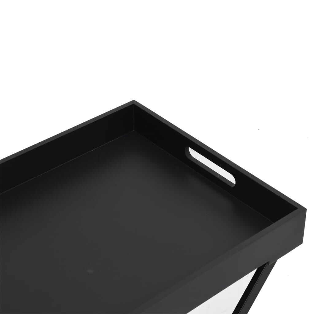vidaXL Τραπέζι Πτυσσόμενο Μαύρο 48 x 34 x 61 εκ. από MDF