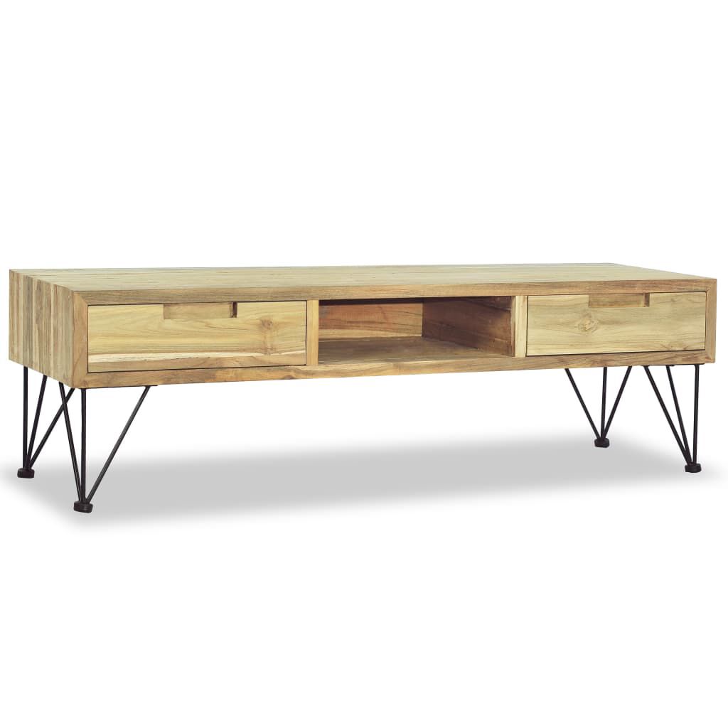 vidaXL Έπιπλο Τηλεόρασης 120 x 35 x 35 εκ. από Μασίφ Ξύλο Teak