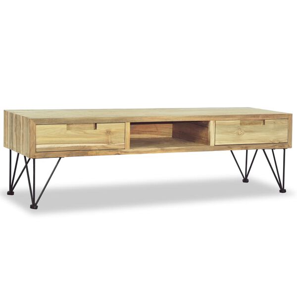vidaXL Έπιπλο Τηλεόρασης 120 x 35 x 35 εκ. από Μασίφ Ξύλο Teak