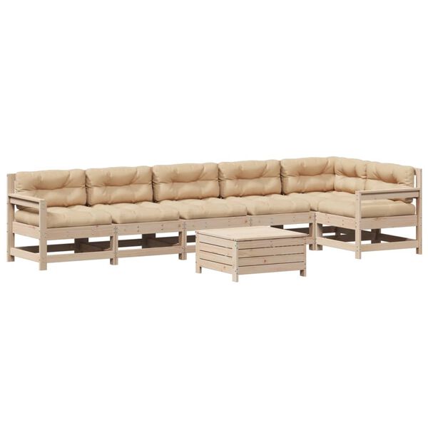 vidaXL &Sigma;&alpha;&lambda;ό&nu;&iota; &Kappa;ή&pi;&omicron;&upsilon; &Sigma;&epsilon;&tau; 7 &Tau;&epsilon;&mu;&alpha;&chi;ί&omega;&nu; &alpha;&pi;ό &Mu;&alpha;&sigma;ί&phi; &Xi;ύ&lambda;&omicron; &Pi;&epsilon;ύ&kappa;&omicron;&upsilon; &mu;&epsilon; &Mu;&alpha;&xi;&iota;&lambda;ά&rho;&iota;&alpha;