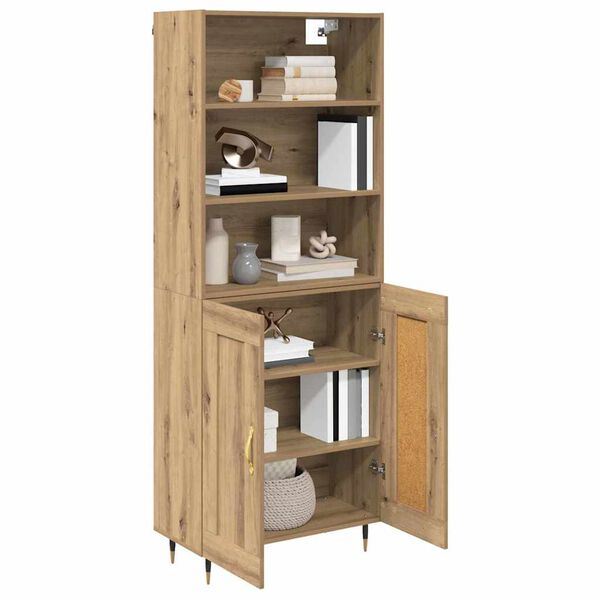 vidaXL Highboard Artisan Oak 69,5 x 34 x 180 &epsilon;&kappa;. &Epsilon;&pi;&epsilon;&xi;&epsilon;&rho;&gamma;&alpha;&sigma;&mu;έ&nu;&omicron; &xi;ύ&lambda;&omicron;