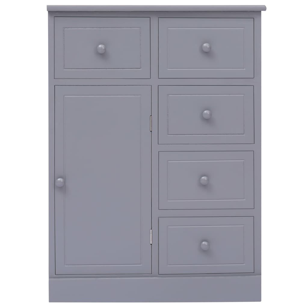 vidaXL Ντουλάπι με 10 Συρτάρια Γκρι 113 x 30 x 79 εκ. από Ξύλο