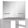 vidaXL Μπουντουάρ Γωνιακό με LED Γκρι Σκυροδ. 111 x 54 x 141,5 εκ.