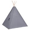vidaXL Σκηνή Teepee Παιδική Γκρι 120x120x150 εκ. Peach Skin με Σάκο