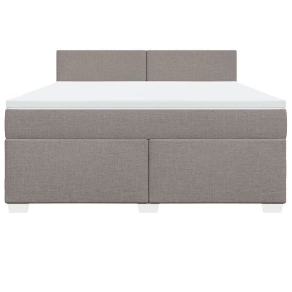vidaXL &Kappa;&rho;&epsilon;&beta;ά&tau;&iota; Boxspring &mu;&epsilon; &Sigma;&tau;&rho;ώ&mu;&alpha; Taupe 180x200 &epsilon;&kappa;. &Upsilon;&phi;&alpha;&sigma;&mu;ά&tau;&iota;&nu;&omicron;