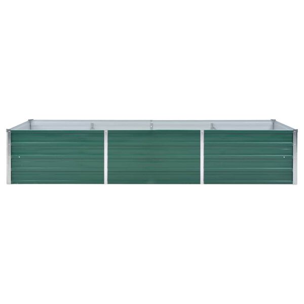 vidaXL Ζαρντινιέρα Υπερυψωμένη Γκρι 240x80x45 εκ. Γαλβανισμ. Χάλυβας