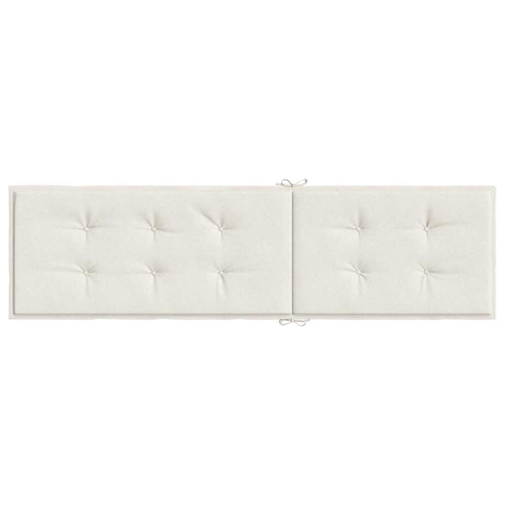 vidaXL Μαξιλάρι Σεζλόνγκ Κρεμ (75+105) x 50 x 4 εκ. Υφασμάτινη