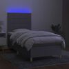 vidaXL &Kappa;&rho;&epsilon;&beta;ά&tau;&iota; Boxspring &mu;&epsilon; &Sigma;&tau;&rho;ώ&mu;&alpha; & LED &Alpha;&nu;.&Gamma;&kappa;&rho;&iota; 80x200 &epsilon;&kappa;. &Upsilon;&phi;&alpha;&sigma;&mu;ά&tau;&iota;&nu;&omicron;