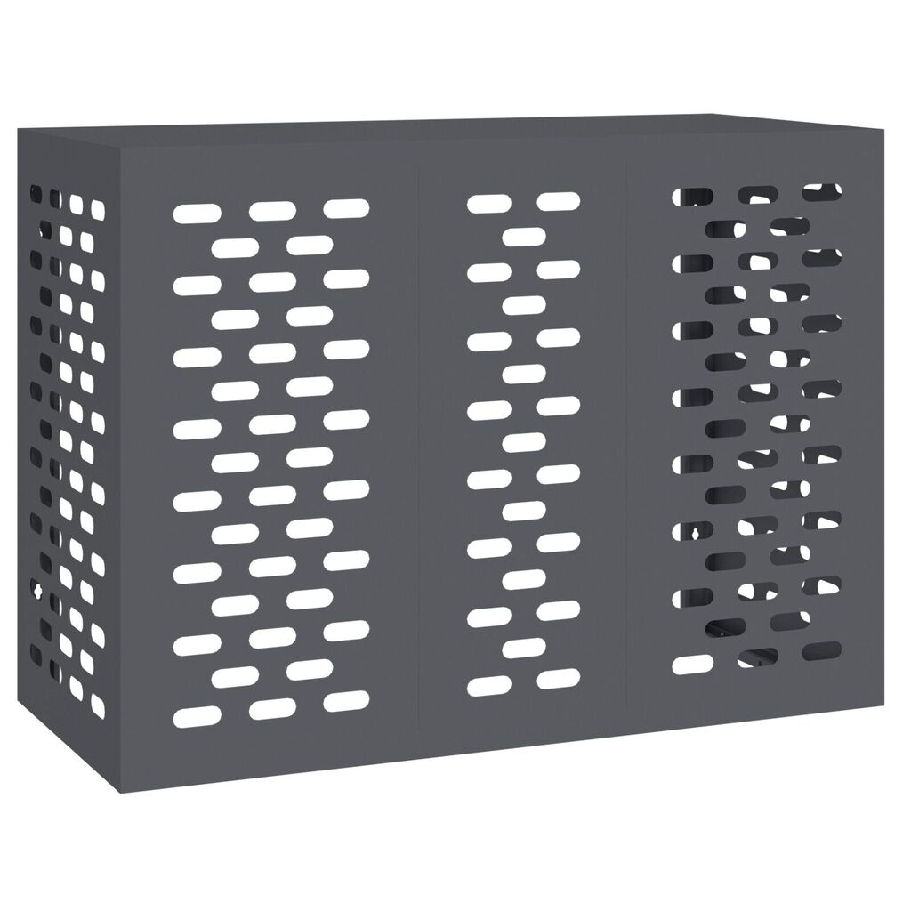 vidaXL Κάλυμμα Κλιματιστικού Ανθρακί 110x50x80 εκ Χάλυβας