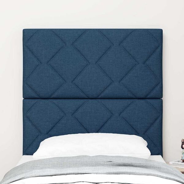 vidaXL Υφασμάτινο Κεφαλάρι Geometric με κεφαλάρι Μπλε 80 cm ύφασμα