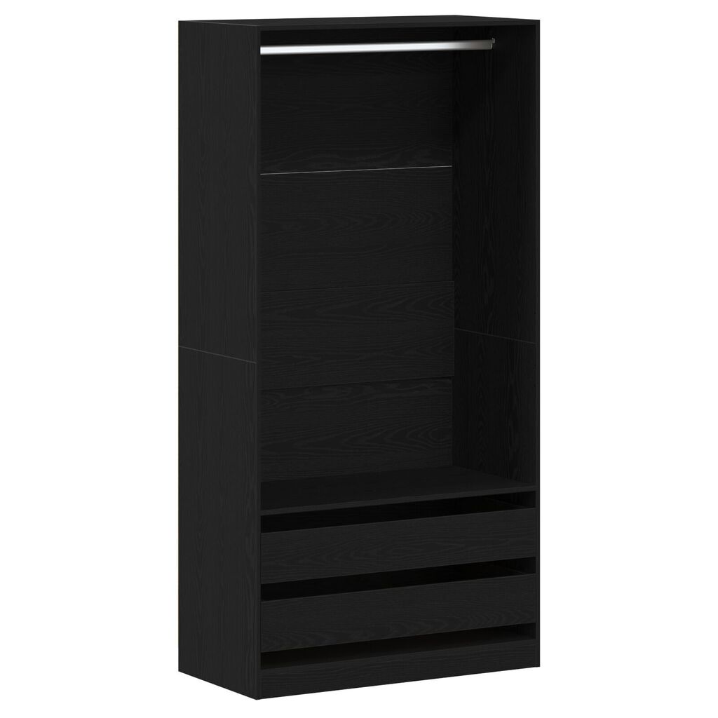 vidaXL Ντουλάπα Μαύρο Δρυς 100x50x200 εκ. Επεξεργασμένο Ξύλο