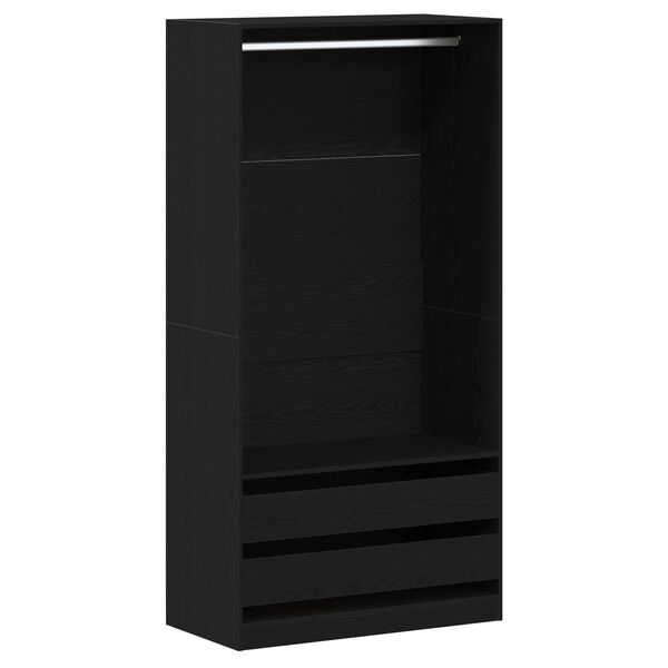 vidaXL Ντουλάπα Μαύρης Δρυς - 100 x 50 x 200 εκ. - Φτιαγμένη από Νευροξύλο