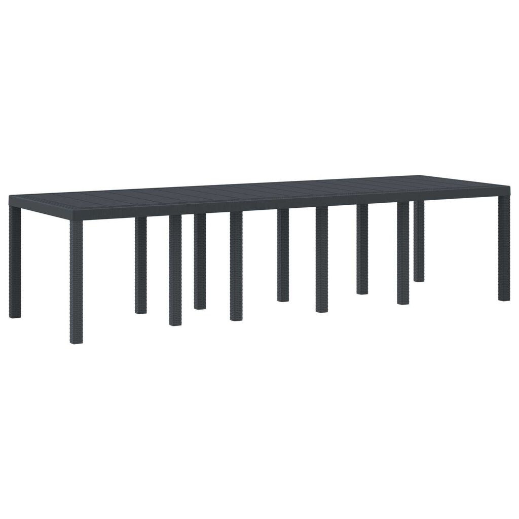 vidaXL Σέτ φαγητού για κήπο 13 pcs Ανθρακί Large Πολυράτταν