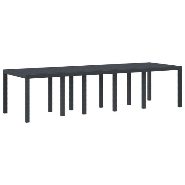 vidaXL Σέτ φαγητού για κήπο 13 pcs Ανθρακί Large Πολυράτταν
