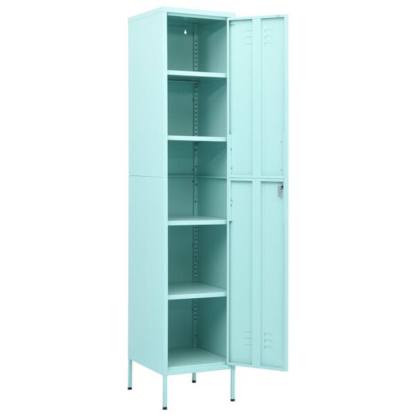 vidaXL Φοριαμός Χρώμα Μέντα 35 x 46 x 180 εκ. από Ατσάλι
